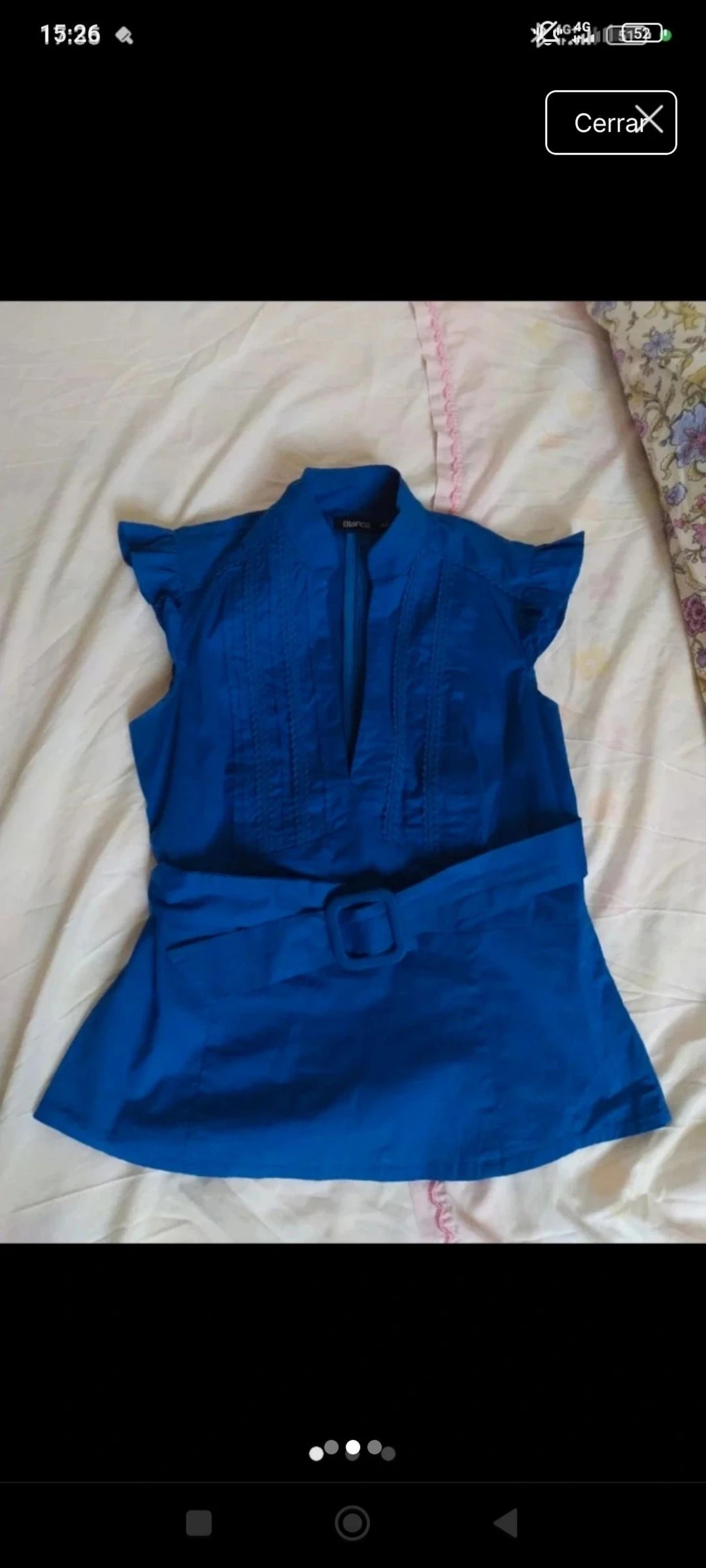 Blusa azul eléctrico mujer 42 Blanco